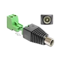 Βύσμα Delock Terminal Block 2Pin -> DC 2.5 x 5.5mm Bu 2-part male / female