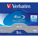 BD-R Verbatim 25GB 6x White Blue Surface Hard Coat 5pcs