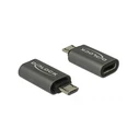 Αντάπτορας USB Delock mikroB 2.0 male > USB-C 2.0 female anthracite