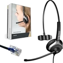 Headset GEQUDIO 1-ear for Yealink,Snom,Grandstream with cable