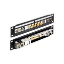 Patch Panel Delock 1HE 12 Keystone Ports Black