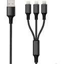 Καλώδιο USB 2GO 3 in 1 - Black - 150cm for Apple 8-Pin 1.5m