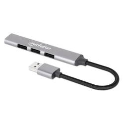 USB Hub Manhattan 4Port 3x480Mbit/s 1xGbit/s USB-A Stecker