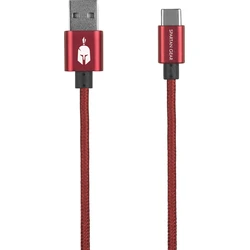 Καλώδιο USB Spartan Gear - Double Sided (Type C) (2m - Compatible with Playstation 5, Xbox Series X/S, tablet, mobile) (colour: Red)