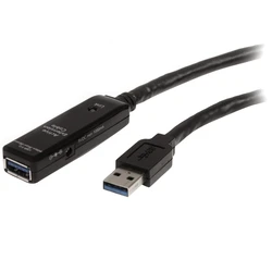 Καλώδιο USB StarTech Active USB 3.0 with AC Power Adapter - Shielded - Male to Female USB 3.1 Gen 1 Type A (5Gbps) (USB3AAEXT5M) - 5 m