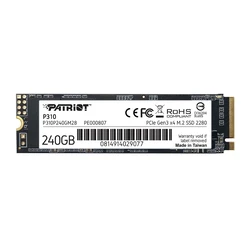 Σκληρός Δίσκος M.2 SSD 240GB Patriot P310 - PCI Express 3.0 x4 (NVMe)