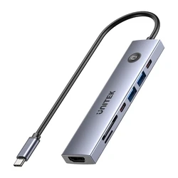 Docking Station Unitek USB-C 7-in-1 PD 100W HDMI 2.0 HUB with ON/OFF SWITCH