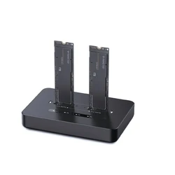 Docking Station Σκληρών Δίσκων Gembird DD2-U3M2 dual USB Type-C M.2 NVME (and SATA) SSD, Black