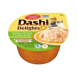 Λιχουδιές/Σνακ Γάτας Inaba Dashi Delights chicken tuna & scallop bouillon - cat treat - 70g