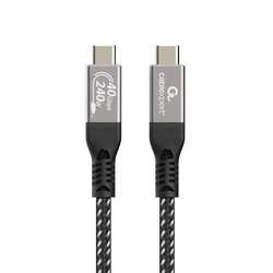 Gembird CCBP-USB4-CMCM240-0.3M Premium USB4 Type-C charging and data cable, 40 Gbps, 240 W, 0.3 m