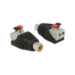 Βύσμα RCA Delock Terminalblock 2Pin to Cinch female