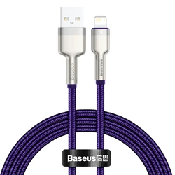 Καλώδιο USB to Lightning Baseus Cafule 2.4A 1m (purple)