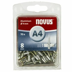 Πριτσίνια Novus Rivets A 4 X 8 ALU 70pc