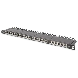 Patch Panel Digitus 0,5HE 24-Port Cat6a shielded Black
