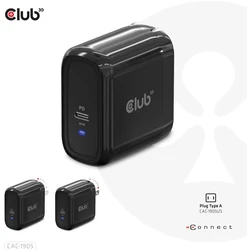 Φορτιστής Πρίζας Club 3D 1xUSB Typ C, PD 65W retail