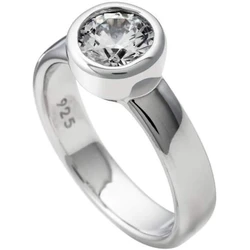 Γυναικείο Δαχτυλίδι DIAMONFIRE 17,5 - Ασήμι 925 με Ζιρκόνια 7mm