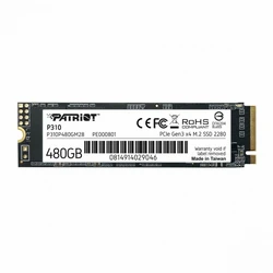 Σκληρός Δίσκος M.2 SSD 480GB Patriot P310 - PCI Express 3.0 x4 (NVMe)