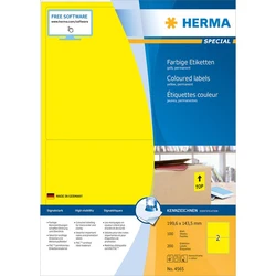 Ετικέτες Herma labels A4 yellow 199,6x143,5mm matt 1400 pcs