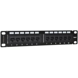 Patch Panel Intellinet 10" 1HE 12-Port Cat6 UTP Black