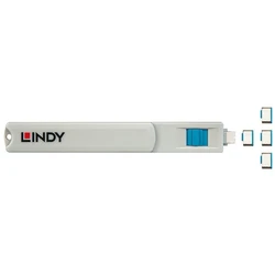 Kλειδαριά Lindy USB Type C port lock blue