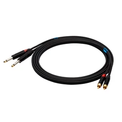 Καλώδιο Ήχου SSQ RCAJM2 SS-1428 2x RCA - 2x Jack Mono 6,3 mm 2 m Black