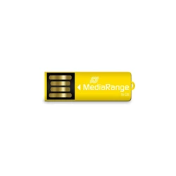 USB Flash 16GB MediaRange Nanostick 16GB with clip function yellow