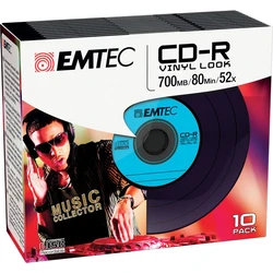 CD-R Emtec 700MB 10pcs 52x Vinyl Slim Classic