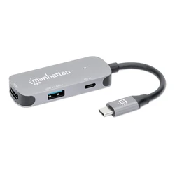 Docking Station Manhattan USB-C to HDMI 3-in-1 with PD