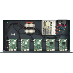 Αξεσουάρ για Καμπίνα Δικτύου Rackmount with power supply for 5 units Raspberry Pi4