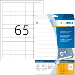 Ετικέτες Herma A4 White 38,1x21,2 mm removable 1625 pcs.