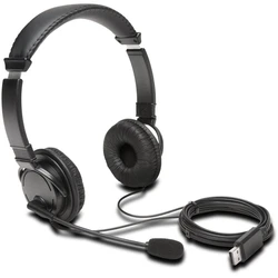 Multimedia Headsets Kensington Hi-Fi with Mikrofon, USB, 1.80m cable, black