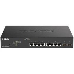 Network Switch 190mm D-Link DGS-1100-10MPV2 8*GE PoE+