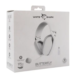 Gaming Headset White Shark Wireless/BT Gaming WGH-2442 BUTTERFLY White