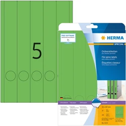Ετικέτες Herma file labels A4 Green 38x297 mm opaque 100 pcs.