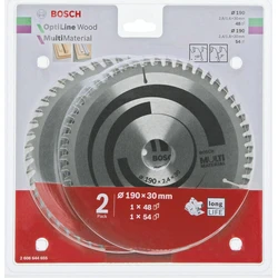 Δίσκοι Κοπής Bosch 1x Optiline Wood + 1x Multi Material Saw Blade Set