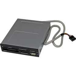 Card Reader StarTech 3.5in Front Bay 22-in-1 USB 2.0 Internal Multi Media - Black (35FCREADBK3)