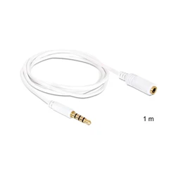 Καλώδιο Ήχου Delock 3,5mm -> 3,5mm M/F 1.00m 4Pin White