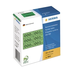 Ετικέτες Herma numerics. 3x self-adhesive 10x22 mm Green/Black