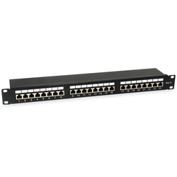 Patch Panel Equip 24x RJ45 Cat6 19" 1HE Black