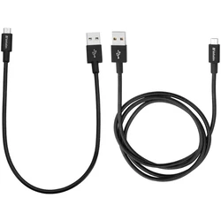 Καλώδιo USB Verbatim micro USB -> USB B 1x 100cm, 1x 30cm black