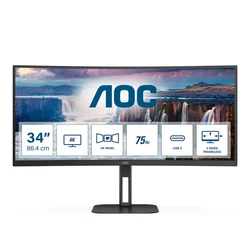 Monitor 34" AOC LED Curved CU34V5C - 86.4 cm - 3440 x 1440 UWQHD