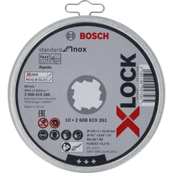 Δίσκοι Κοπής Bosch X-LOCK Cutting Disc Set Inox 10x115x1mm