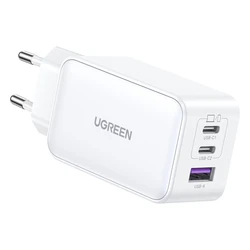 Φορτιστής Πρίζας Ugreen Nexode USB-A+2*USB-C 65W GaN Tech Fast White