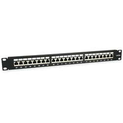 Patch Panel Equip 24x RJ45 Cat6A 19" 1HE Black