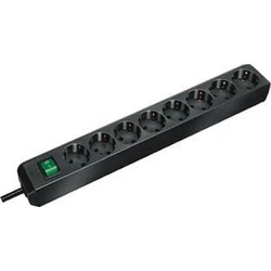 Πολύπριζο Brennenstuhl ECO-Line 8 fold black 3m + switch