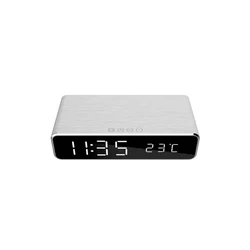 Ρολόι Ασύρματος Φορτιστής Gembird Digital alarm clock Silver