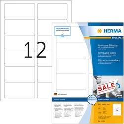 Ετικέτες Herma labels A4 White 88,9x46,6 mm removable 1200 pcs