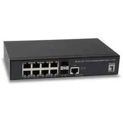 Network Switch LevelOne 8x GE GEL-1061 2xGSFP 19"