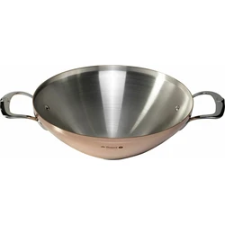 Τηγάνι De Buyer Prima Matera Wok induct ion copper/steel with 2 handles