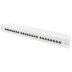 Patch Panel Digitus 1HE 24-Port Cat6a shielded lichtgray